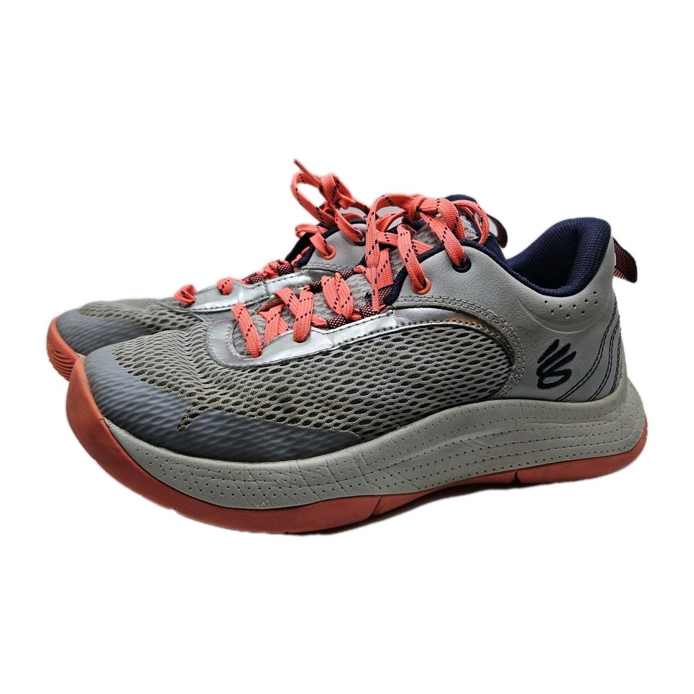 Under Armour Curry GS 3Z6 Gray‎ Corral Basketball Shoes Youth Size 6.5Y
